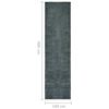 vidaXL Carpet Runner Washable Foldable Grey 100x400 cm Polyester