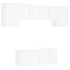 vidaXL 6 Piece TV Wall Units White Engineered Wood