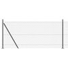 vidaXL Welded Wire Fence with Concrete Base 25 x 1 m (W x H)