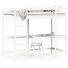 vidaXL Loft Bed without Mattress White 90x190 cm Solid Wood Pine