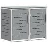 vidaXL Wheelie Bin Storage for 3 Bins Stainless Steel Grey