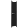 vidaXL 4-Panel Room Divider Black 200x220 cm Fabric