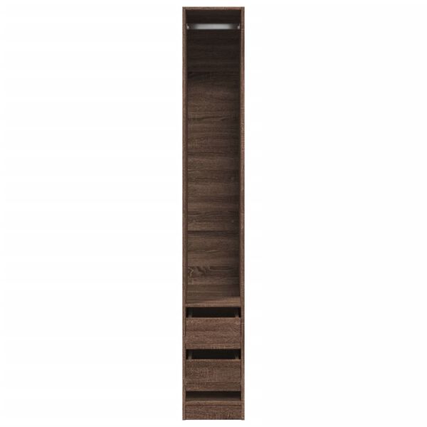 vidaXL Wardrobe Brown Oak 30x50x200 cm Engineered Wood