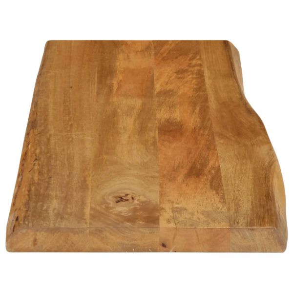 vidaXL Table Top 90x40x3.8 cm Live Edge Solid Wood Mango