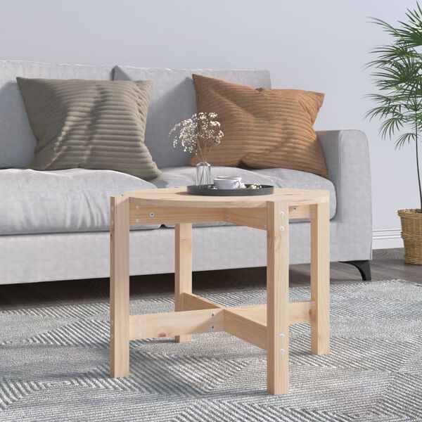 vidaXL Coffee Table &Oslash; 62.5x45 cm Solid Wood Pine