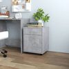 vidaXL Rolling Cabinet Concrete Grey 45x38x54 cm Engineered Wood