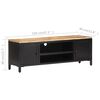 vidaXL TV Cabinet 120x30x40 cm Solid Rough Mango Wood