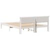 vidaXL Bed Frame with Headboard White 160 x 200 cm Solid Pine Wood