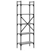 vidaXL Bookcase 5-Tier Grey Sonoma 56x31.5x174 cm Engineered Wood