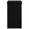 vidaXL Plant Stand 2 pcs Black Oak 10 x 10 x 18 cm Engineered Wood