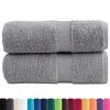 vidaXL Premium Guest Towels "SOLUND" 2 pcs Grey 30x50 cm 600 gsm