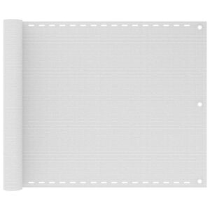 vidaXL Balcony Screen HDPE 75x400 cm White