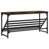 vidaXL Shoe Rack Smoked Oak 90x30x45 cm Engineered Wood