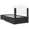 vidaXL Bed Frame with Headboard Black 100 x 200 cm Engineered Wood