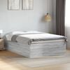 vidaXL Bed Frame without Mattress Grey Sonoma 120x190 cm Small Double