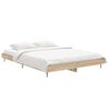 vidaXL Bed Frame without Mattress Sonoma Oak 135x190 cm Double Engineered Wood