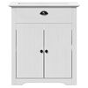vidaXL 3 Piece Bathroom Furniture Set BODO White Solid Wood Pine