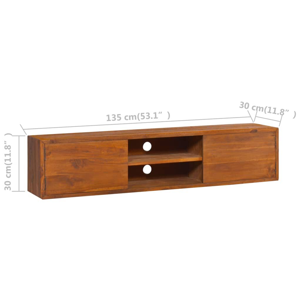 Solid wood wall on sale mounted tv unit