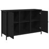 vidaXL TV Cabinet Set Black Oak 101 x 35 x 65 cm Engineered Wood