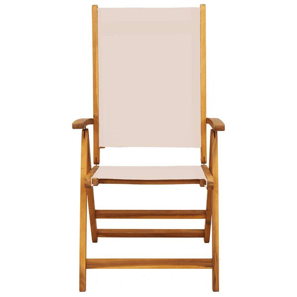 vidaXL Folding Garden Chairs 8 pcs Solid Wood Acacia and Textilene