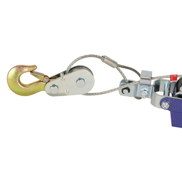 Carpoint Portable Hand winch with Cable 800 kg Chrome
