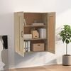 vidaXL Hanging Wall Cabinet Sonoma Oak 69.5x32.5x90 cm