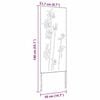 vidaXL Garden Privacy Screen Floral Rusty 50 x 140 cm Weathering Steel
