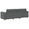 vidaXL Sofa 3 pcs Dark Grey Fabric