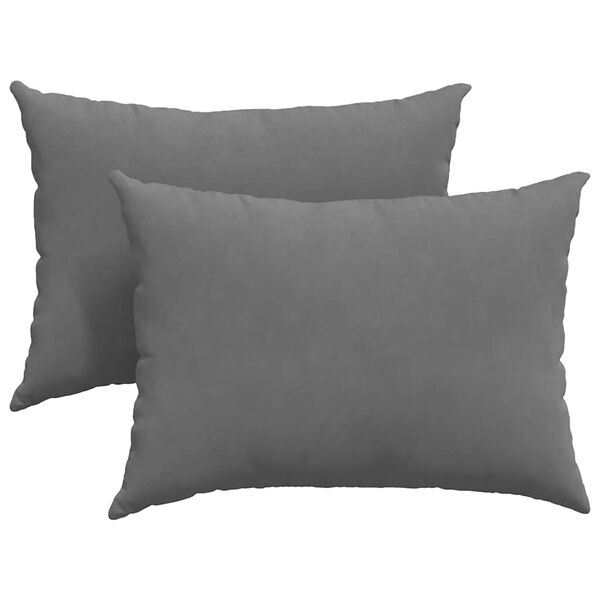 vidaXL Sofa Pillows 2 pcs Dark Grey 70 x 50 cm Fabric