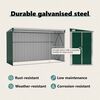 vidaXL Wall-mounted Garden Shed Green 118x288x178 cm Galvanised Steel