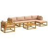 vidaXL Sofa Set 7 pcs Natural Solid Acacia Wood