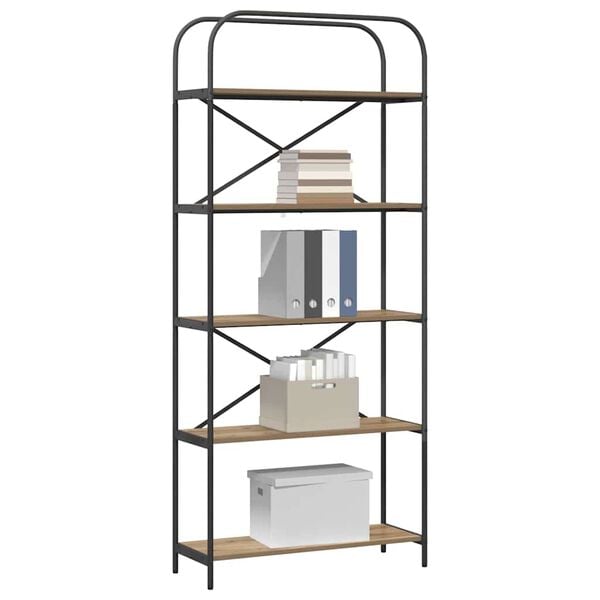 vidaXL Bookshelf Artisan Oak 80 x 30 x 183 cm Engineered wood