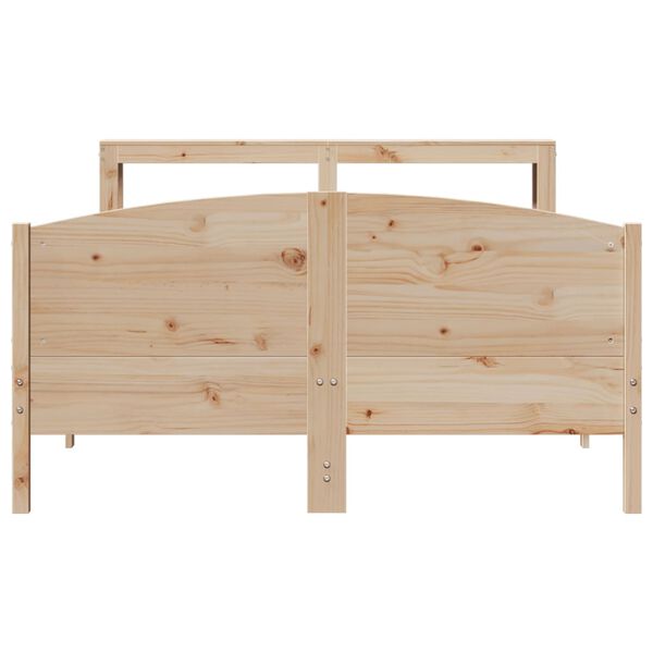 vidaXL Bed Frame without Mattress 140x200 cm Solid Wood Pine