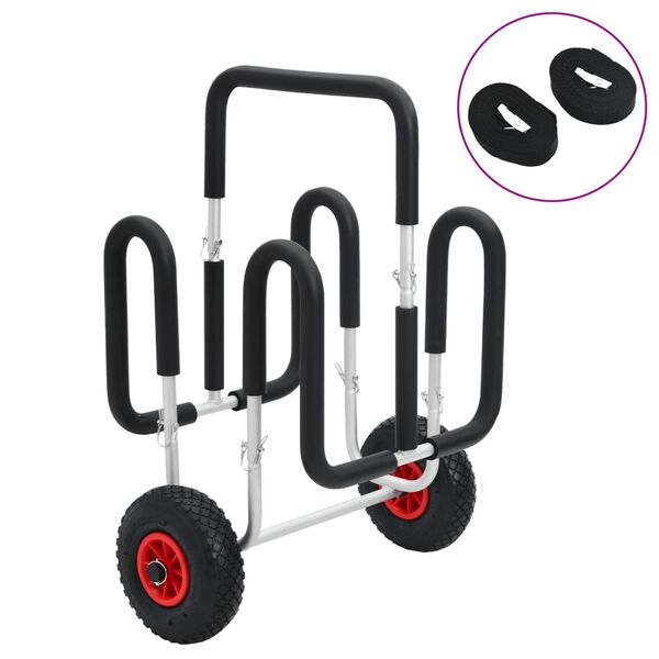 vidaXL SUP Trolley for 2 Surfboards 90 kg Aluminium