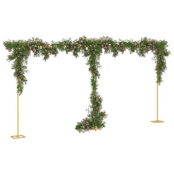 vidaXL Wedding Arch Gold 657 x 35 x 300 cm Steel
