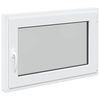 vidaXL Basement Window RISOR 90 x 60 cm PVC and Glass White