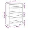 vidaXL Shoe Rack Concrete Grey 60x25x81 cm Engineered Wood
