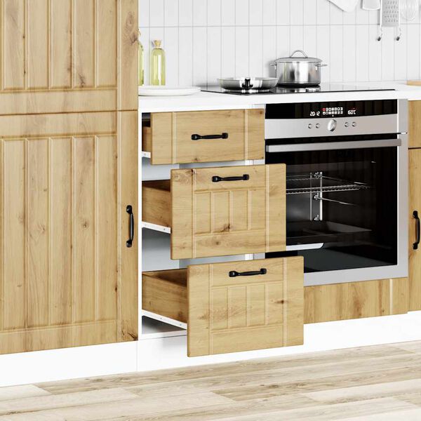 vidaXL Kitchen Base Cabinet Lucca Artisan Oak Engineered Wood