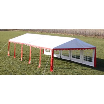 vidaXL Party Tent Top and Side Panels 10 x 5 m Red & White