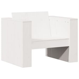 vidaXL Garden Sofa | White | Solid Pine Wood | Medium | Durable | Garden Sofa