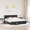 vidaXL Bed Frame Black and Silver 200 x 200 cm Engineered Wood