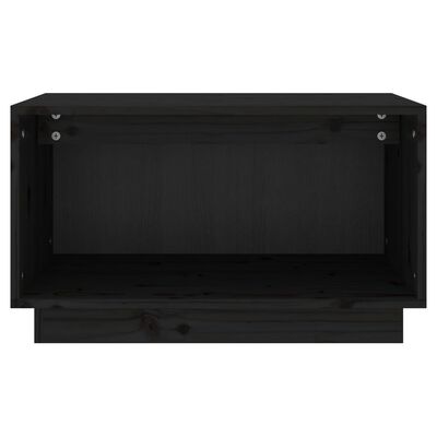 vidaXL TV Cabinet Black 60x35x35 cm Solid Wood Pine