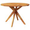 vidaXL Garden Table | Natural Wood Brown | Solid acacia wood | Medium | Durable