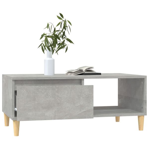 vidaXL Coffee Table Concrete Grey 90x50x36.5 cm Engineered Wood