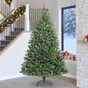 vidaXL Artificial Hinged Christmas Tree Green 270 cm PVC and Metal
