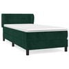 vidaXL Box Spring Bed with Mattress Dark Green 80x200 cm Velvet