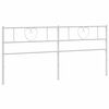 vidaXL Metal Replace Headboard White 200 cm