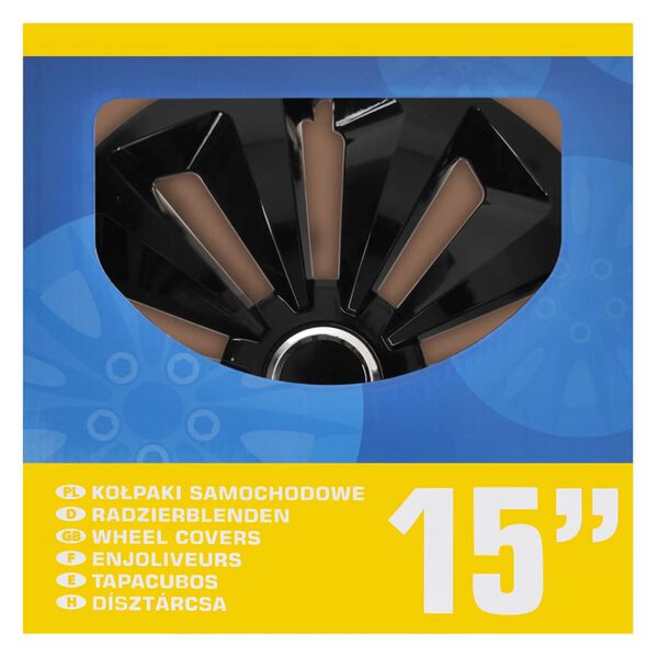 ProPlus Wheel Covers Fox Black 15 4 pcs