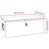 vidaXL Storage Box Black 80x39x30 cm Aluminium