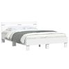 vidaXL Bed Frame with LED without Mattress White 120x200 cm